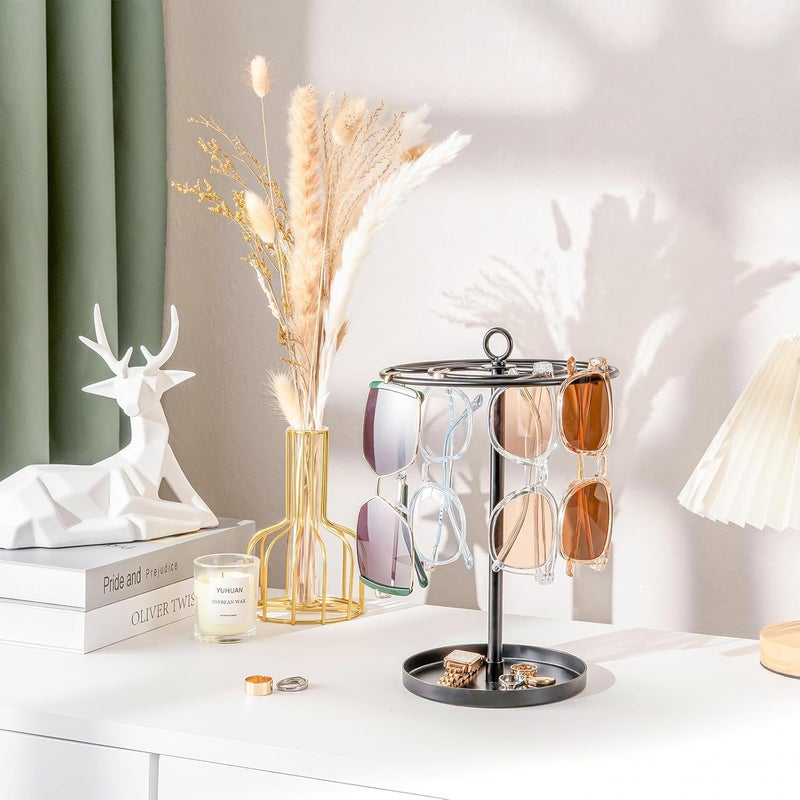 Procase Sunglasses Organizer Glasses Holder Eyeglasses Stand, Upgraded Large Capacity Sunglass Storage with Metal Frame and Base, Eyewear Display Rack for Tabletop, Up to 15 Pairs -Black - Image 5